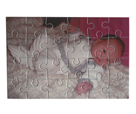 Detalle de Puzzle invitación boda de 24 piezas