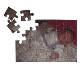 Detalle de Puzzle invitación boda de 24 piezas