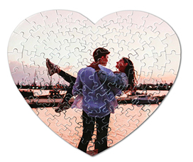 Detalle de Puzzle personalizado con forma de corazón de 111 piezas