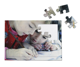 Detalle de Puzzle personalizado con marco de 40 piezas