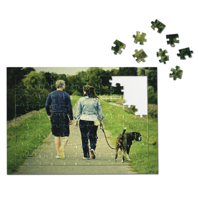 Detalle de Puzzle con tu foto con marco de 99 piezas