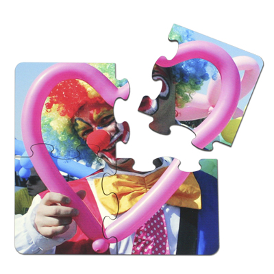 Detalle de Puzzle personalizado de madera de 4 piezas