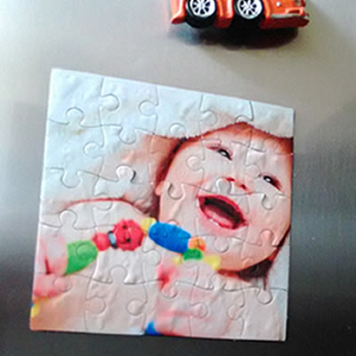 Detalle de Fotopuzzle magnético cuadrado de 25 piezas