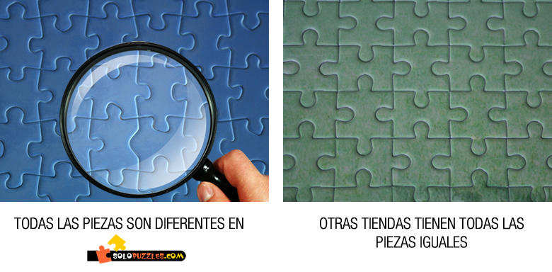 Todas las piezas de nuestros puzzles son diferentes